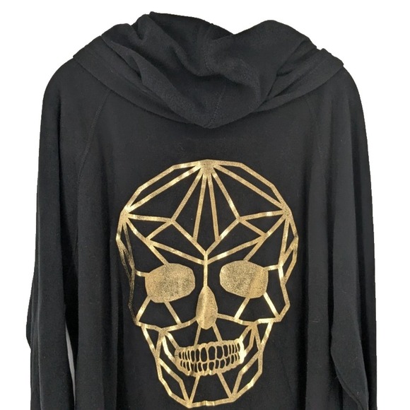 Gold Skeleton Mens Black Sweatshirt  SZ 2XL  INDEPENDENT TRADING CO.  Halloween - Picture 11 of 13